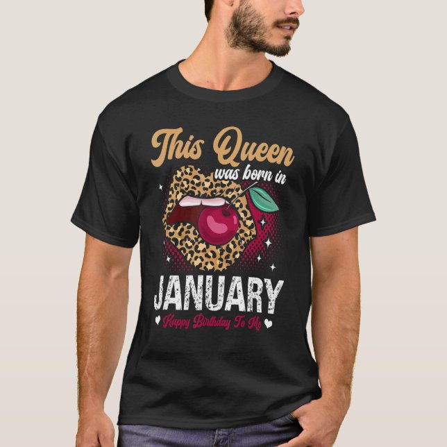 Diese Königin war im Januar glücklich zum Geburtst T-Shirt (Vorderseite)