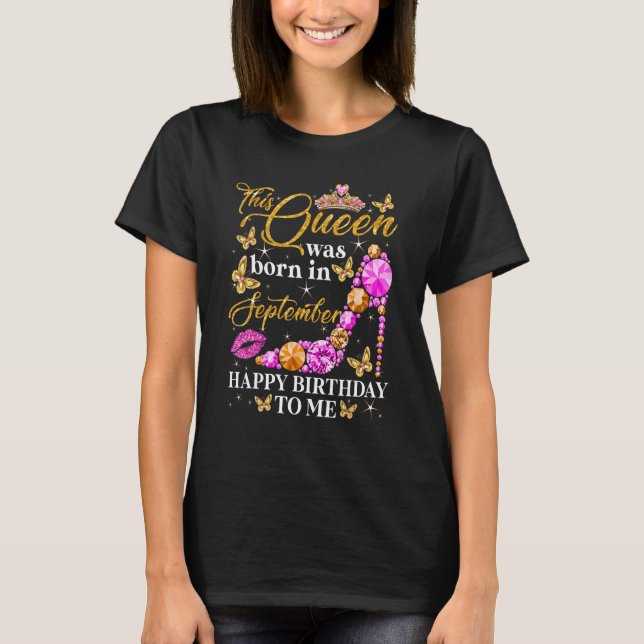 Diese Königin war im September geboren T-Shirt (Vorderseite)
