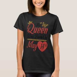 Diese Königin wurde am 14. Mai zum Geburtstag Gebo T-Shirt