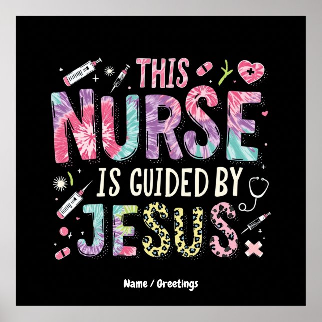 Diese Krankenschwester wird geleitet von Jesus, de Poster (Vorne)
