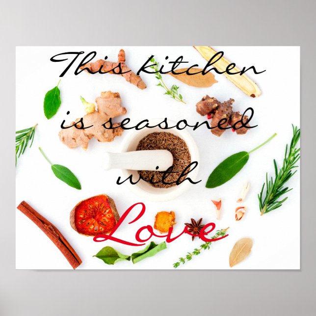 Diese Küche ist mit Liebe gewürzt Poster (Vorne)