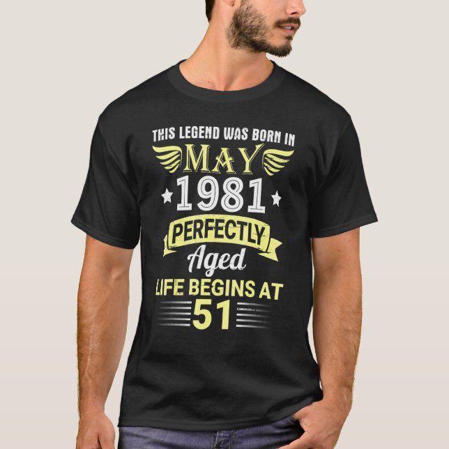 Diese Legende wurde im Mai 1981 Geboren, als ein T-Shirt (Vorderseite)