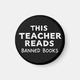 Diese Lehrkraft liest verbotene Bücher Grafik Magnet