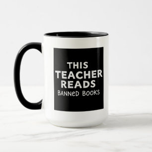 Diese Lehrkraft liest verbotene Bücher Grafik Tasse