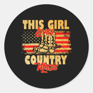 Diese Liebe Country Music Runder Aufkleber