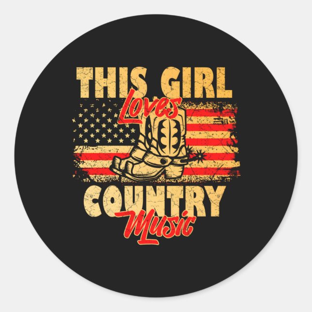 Diese Liebe Country Music Runder Aufkleber (Vorderseite)