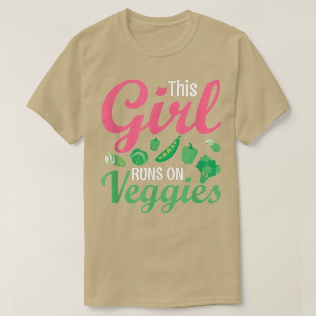 Diese Mädchen laufen auf Veggies Funny Veganism Ve T-Shirt (Design vorne)