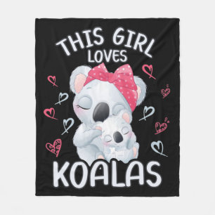 Diese Mädchen Lieben Koalas Fleecedecke