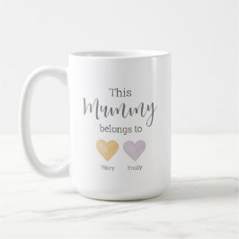 Diese Mama gehört zu den Aquarellherzen Kaffeetasse