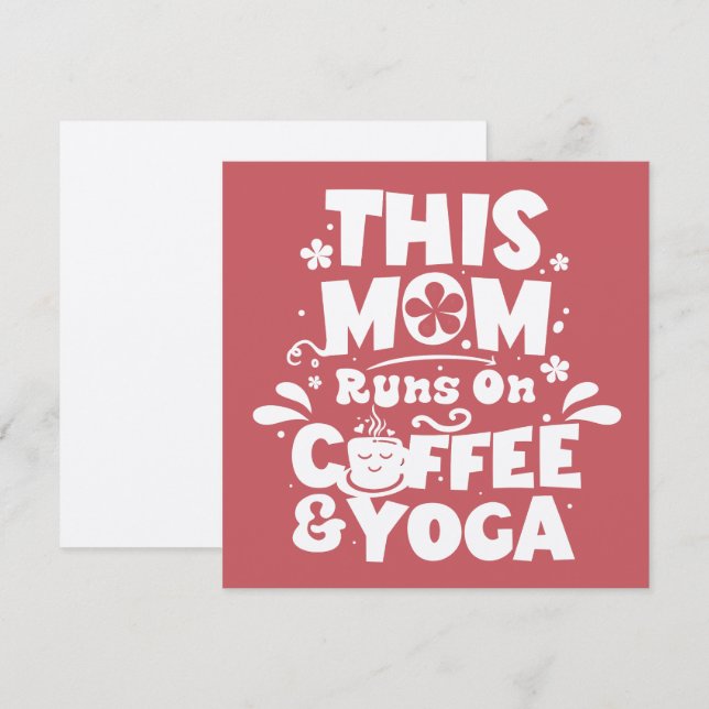 Diese Mama läuft auf Kaffee und Yoga Mutter Niedli (Vorne/Hinten)