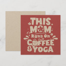 Diese Mama läuft auf Kaffee und Yoga Mutter Niedli