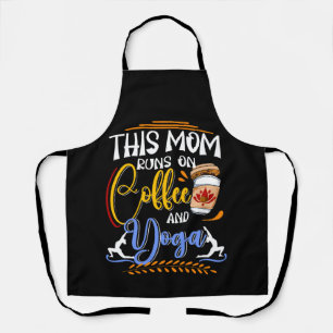 Diese Mama läuft auf Kaffee und Yoga Schürze