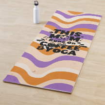Diese Mama läuft auf Kaffee & Yoga Retro Wavy Must