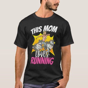 Diese Mama Lieben laufen Wolf Husky Joggen Mother  T-Shirt
