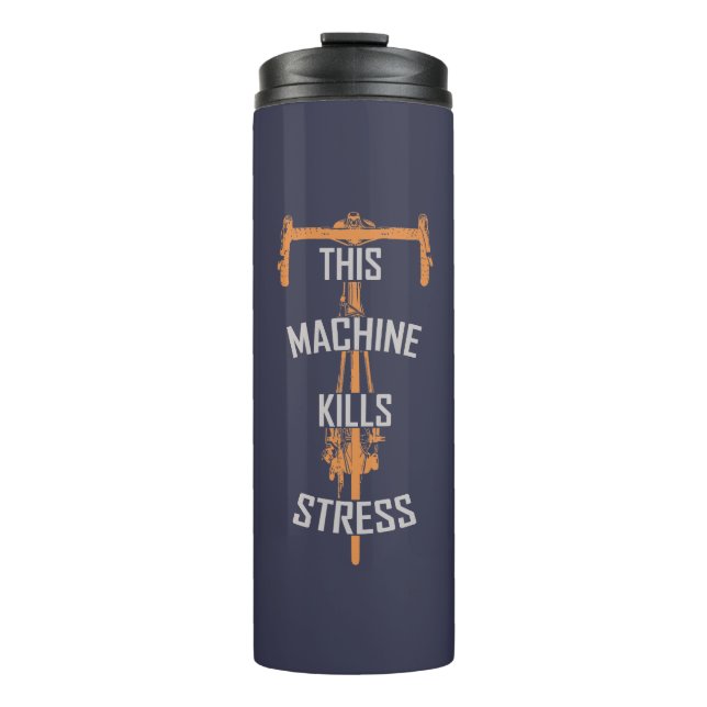 diese Maschine bringt Stress Thermosbecher (Vorderseite)