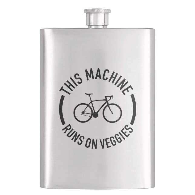 Diese Maschine fährt mit dem Fahrrad von Veggies Flachmann (Vorderseite)
