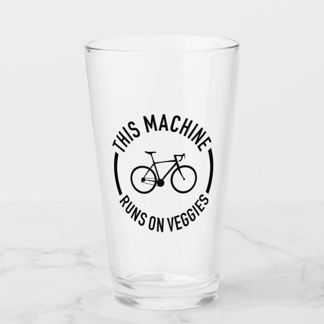 Diese Maschine fährt mit dem Fahrrad von Veggies Glas (Vorderseite)