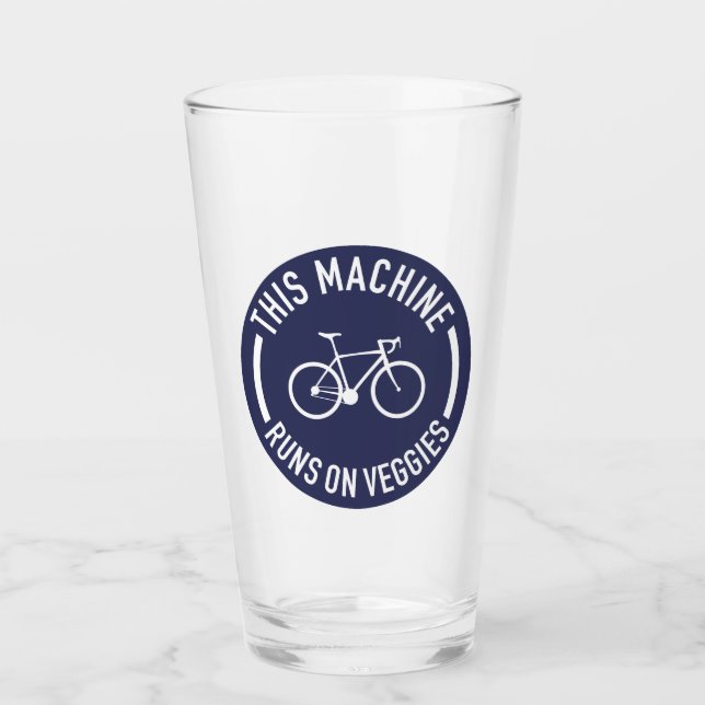 Diese Maschine fährt mit dem Fahrrad von Veggies Glas (Vorderseite)