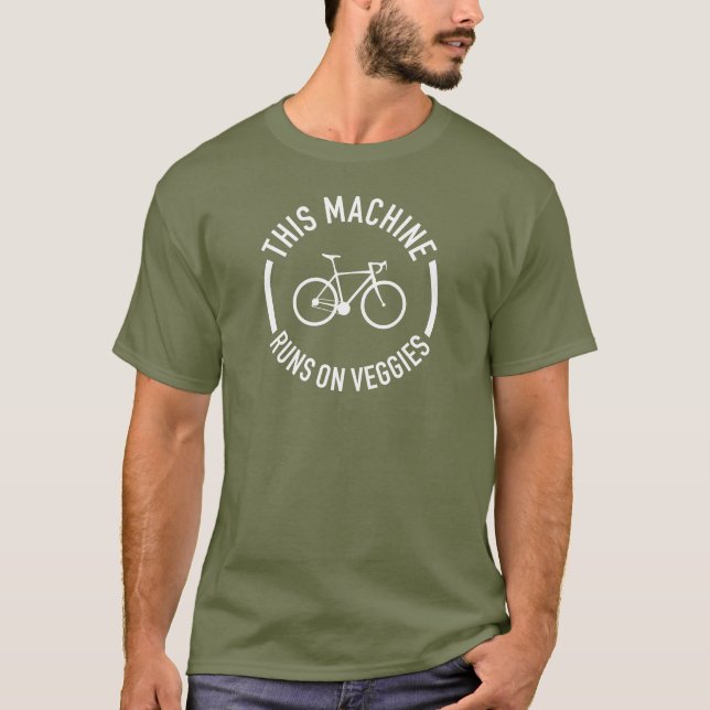 Diese Maschine fährt mit dem Fahrrad von Veggies T-Shirt (Vorderseite)