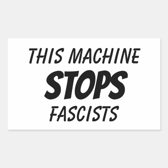 Diese Maschine hält Faschisten aus Rechteckiger Aufkleber (Vorderseite)