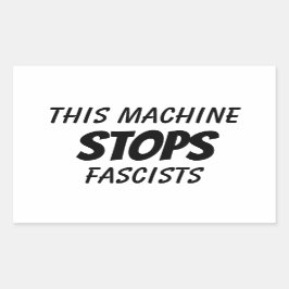 Diese Maschine hält Faschisten aus Rechteckiger Aufkleber
