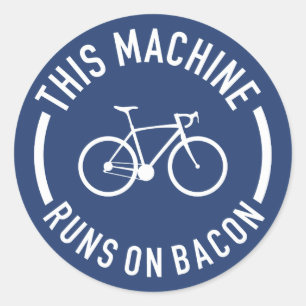 Diese Maschine läuft auf Bacon Runder Aufkleber