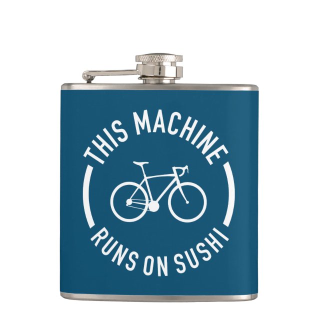 Diese Maschine läuft auf dem Sushi-Fahrrad Flachmann (Vorderseite)