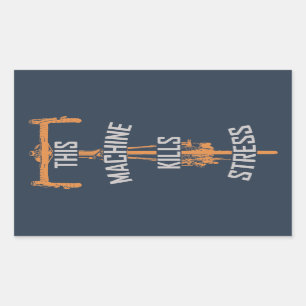 Diese Maschine tötet Stress Rechteckiger Aufkleber