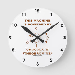 Diese Maschine wird angetrieben durch Schokolade Runde Wanduhr