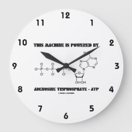 Diese Maschine wird mit Adenosintriphosphat betrie Runde Wanduhr