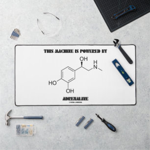 Diese Maschine wird von Adrenalin-Molekül angetrie Schreibtischunterlage