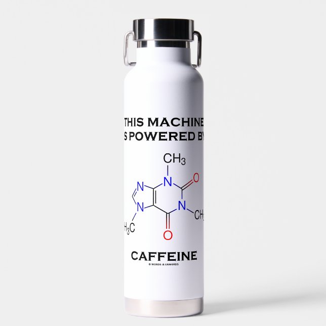 Diese Maschine wird von Coffein-Molekül angetriebe Trinkflasche (Vorne)