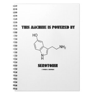 Diese Maschine wird von Serotonin (Chemie) betrieb Notizblock
