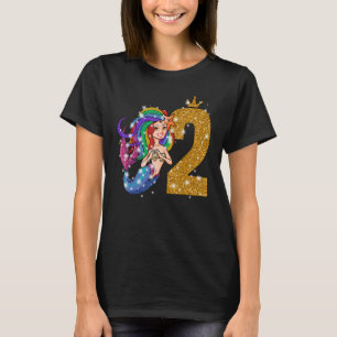 Diese Meerjungfrau ist 2 Jahre alt Niedliche Meerj T-Shirt