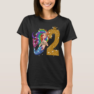 Diese Meerjungfrau ist 2 Jahre alt Niedliche Meerj T-Shirt