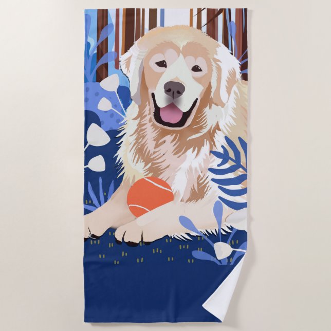 DIESE MUCH IST WAHR Golden Retriever Strandtuch (Vorderseite)