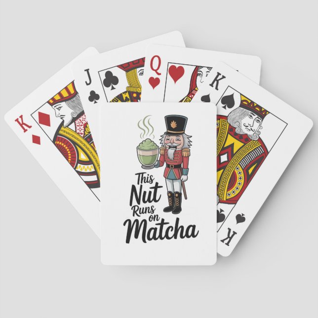 Diese Nut läuft auf Matcha Christmas Nutcracker Spielkarten (Rückseite)