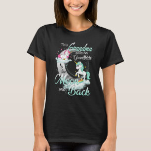 Diese Oma Liebe ihre Enkelkinder zum Mond und b T-Shirt