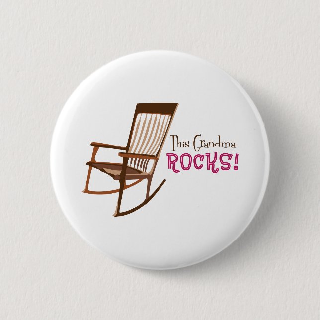 Diese Oma rockt Button (Vorderseite)