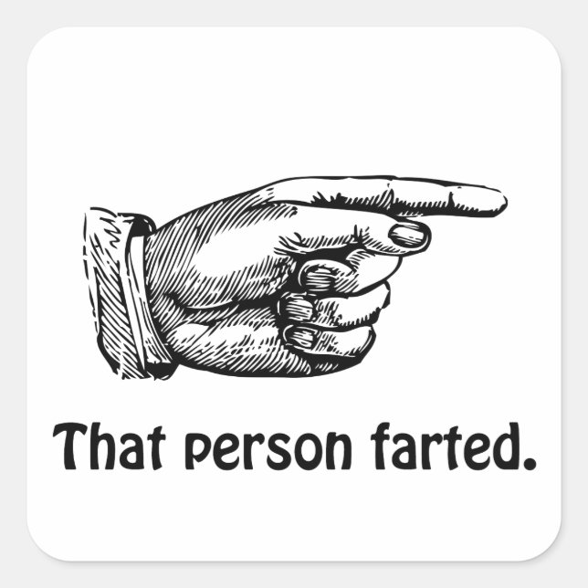 Diese Person Farb Quadratischer Aufkleber (Vorderseite)