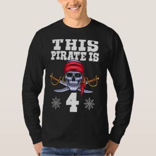 Diese Pirate ist 4 Piraten Themed Party 4. Geburts T-Shirt