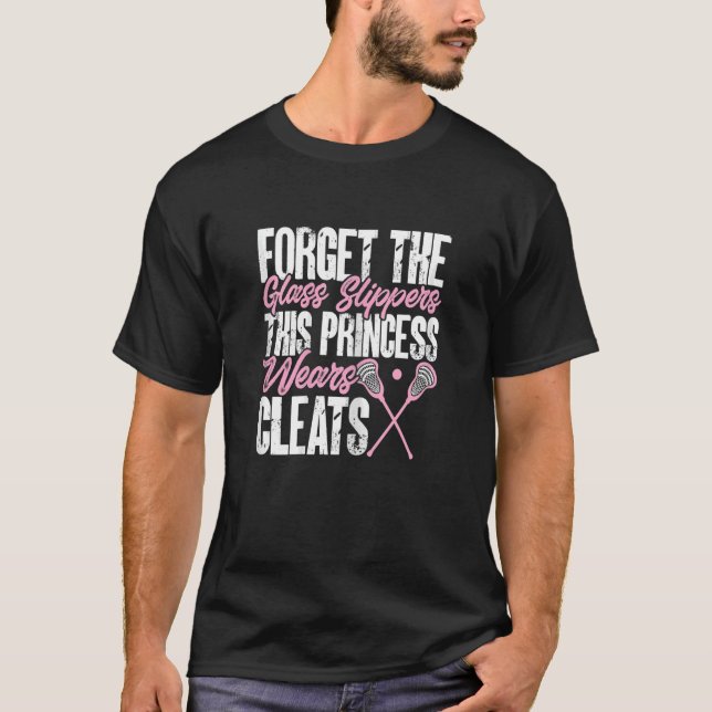 Diese Princess Wears bereinigen Lacrosse Girl Play T-Shirt (Vorderseite)