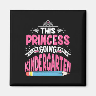 Diese Prinzessin geht in den Kindergarten Mädchen Magnet