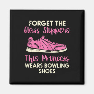 Diese Prinzessin trägt Bowling Schuhe Bowler Girls Magnet