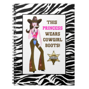 Diese Prinzessin trägt Cowgirl Stiefel! Notizblock