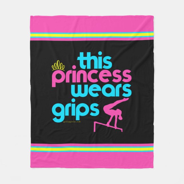 Diese Prinzessin Wears Grips Gymnastics - Golly Fleecedecke (Vorderseite)