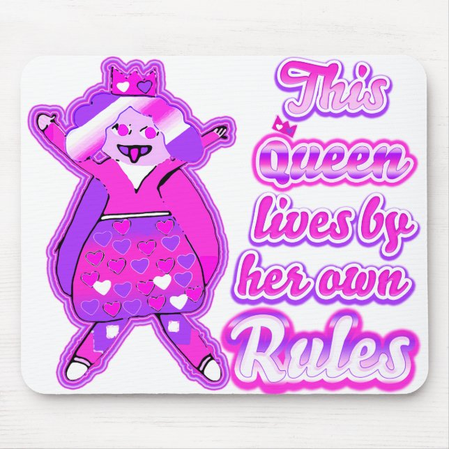 Diese Queenlivesbyhereigenregeln Mousepad (Vorne)
