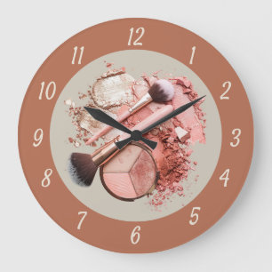 Diese rosafarbenen Kosmetik-Make-up-Palette Große Wanduhr