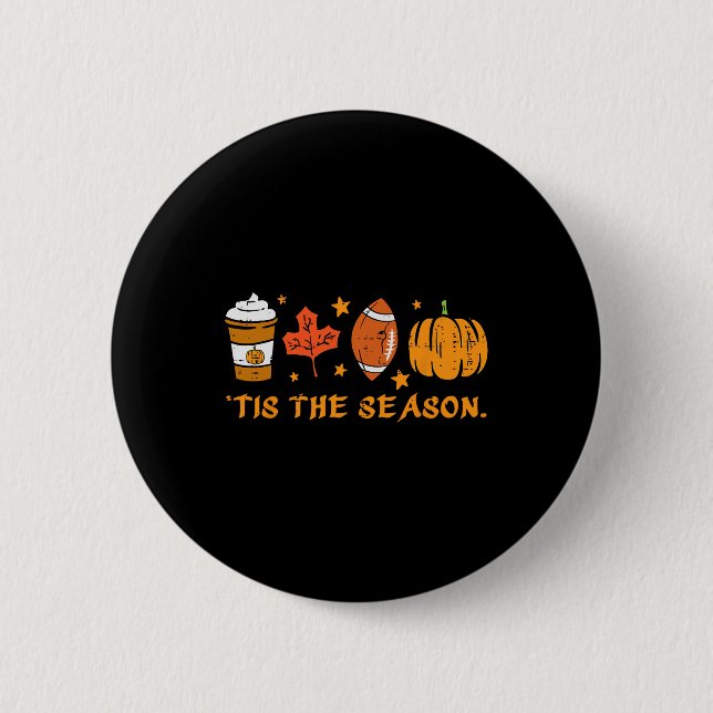 Diese Saison Fußball Fall Pumpkin Gewürz Männer Wo Button (Vorderseite)
