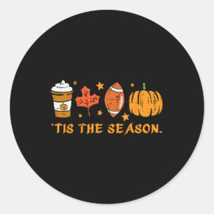 Diese Saison Fußball Fall Pumpkin Gewürz Männer Wo Runder Aufkleber